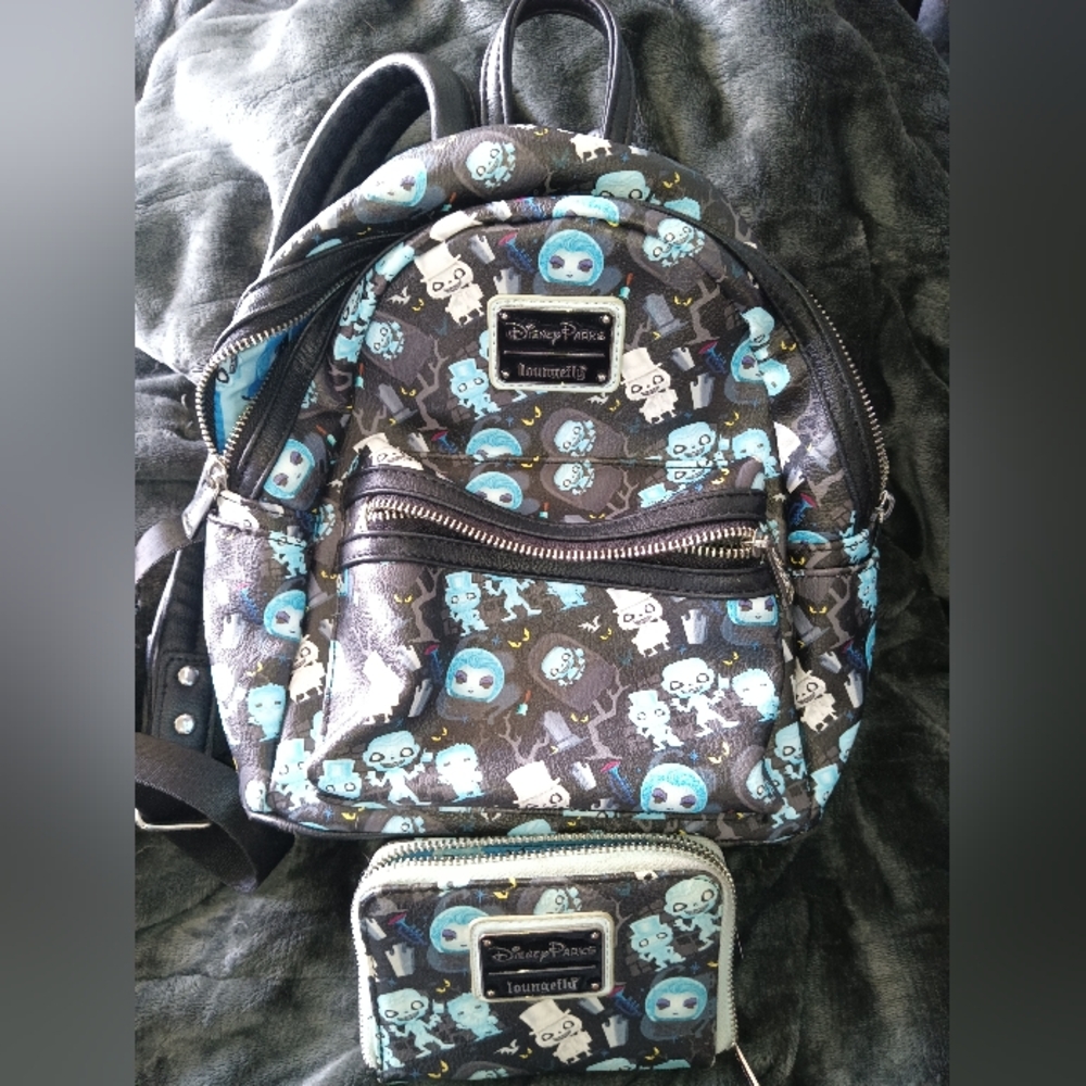 Loungefly Limited Disney Haunted Mansion Backpack and Wallet Set